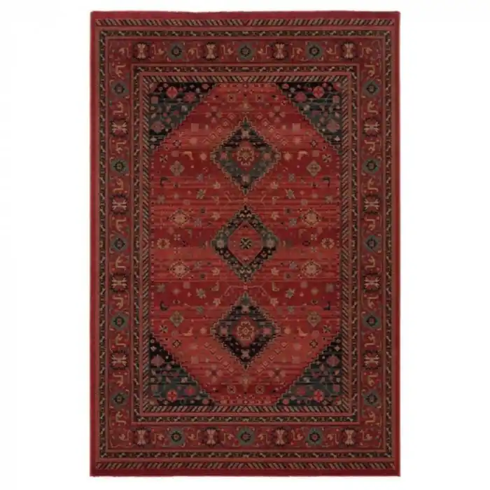 Značkový Perský orientální vlněný koberec Kashqai 4345/300 červený Osta