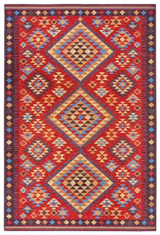 Kusový koberec Cappuccino 105875 Peso Red Blue Nejlepší Cena