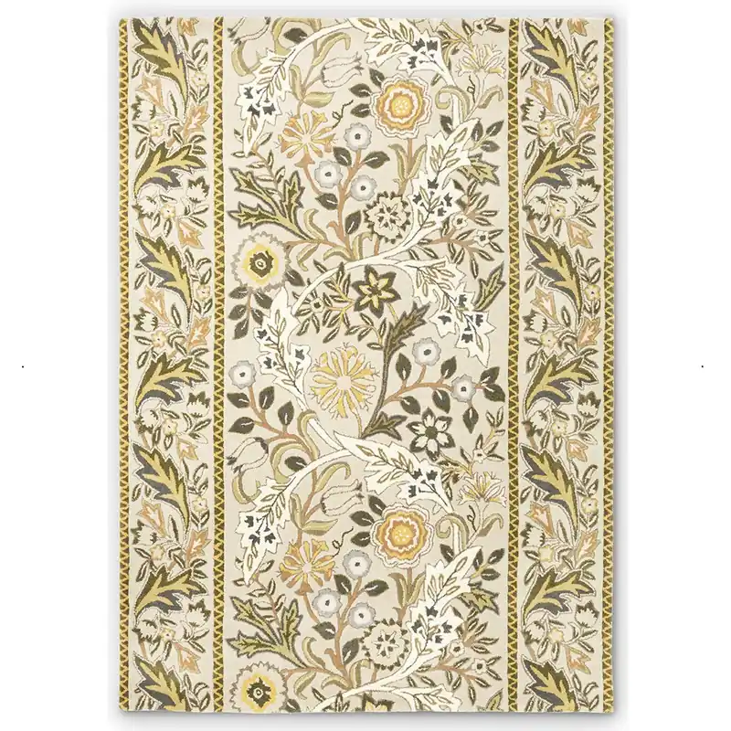 Luxusní květinový koberec Morris & Co Wilhemina linen mustard 127401 Horká Nabídka
