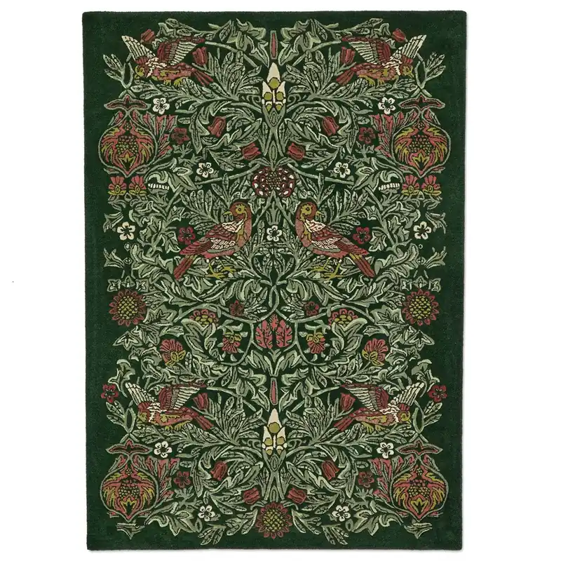 Luxusní květinový koberec Morris & Co Bird tump green 128307 Rychlé Dodání