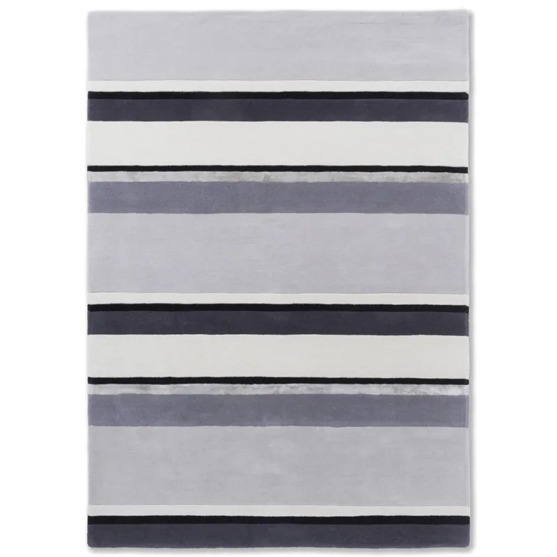 Pruhovaný moderní koberec Laura Ashley Eaton charcoal 81004 Akce
