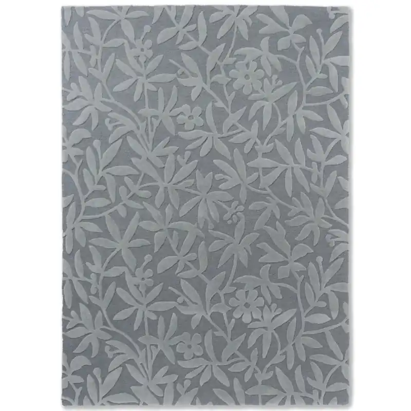 Vlněný květinový koberec Laura Ashley Cleavers dark steel 80904 Super Cena