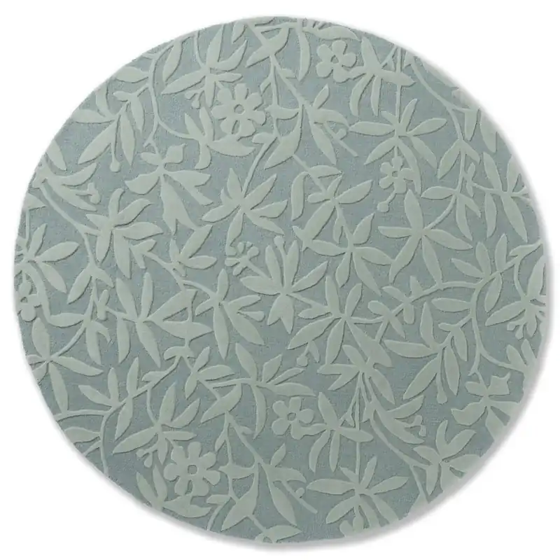 Vlněný kruhový koberec Laura Ashley Cleavers duck egg 80907 Výhodná Nabídka