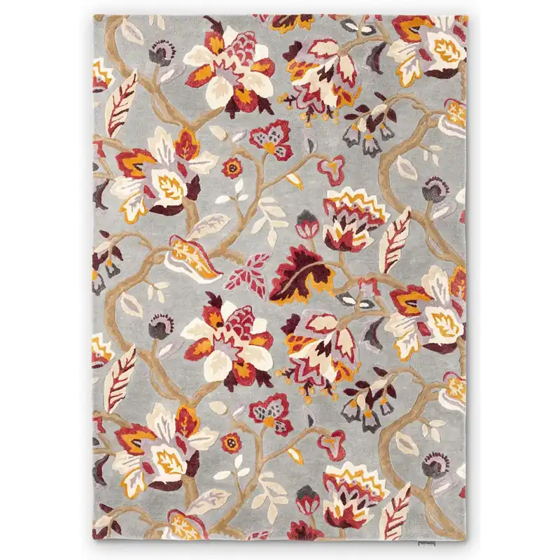 Moderní vlněný koberec Sanderson Amanpuri grey plum 145104 Cenová Bomba