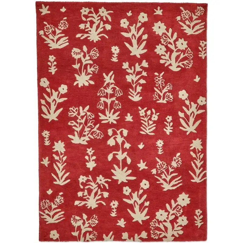 Vlněný kusový koberec Sanderson Woodland Glade damson red 146800 Rychlé Dodání