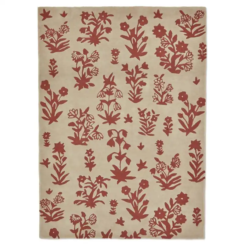Rychlé Dodání Vlněný kusový koberec Sanderson Woodland Glade linen russet brown 146801
