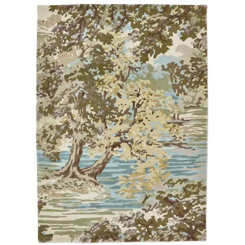 Vlněný kusový koberec Sanderson Ancient Canopy fawn olive green 146701 Hit Sezóny