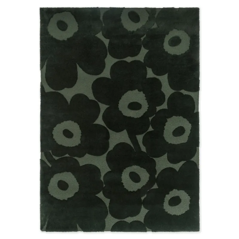 Sezónní Sleva Designový vlněný koberec Marimekko Unikko zelený 132207
