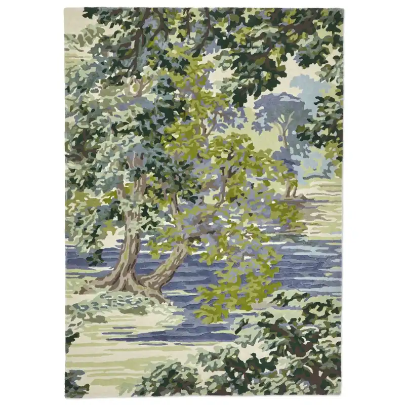 Vlněný kusový koberec Sanderson Ancient Canopy forest green 146708 Akce