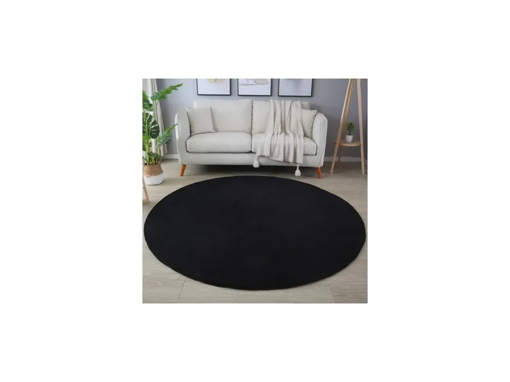 Kusový koberec kruh Sky 5400 black Značkový