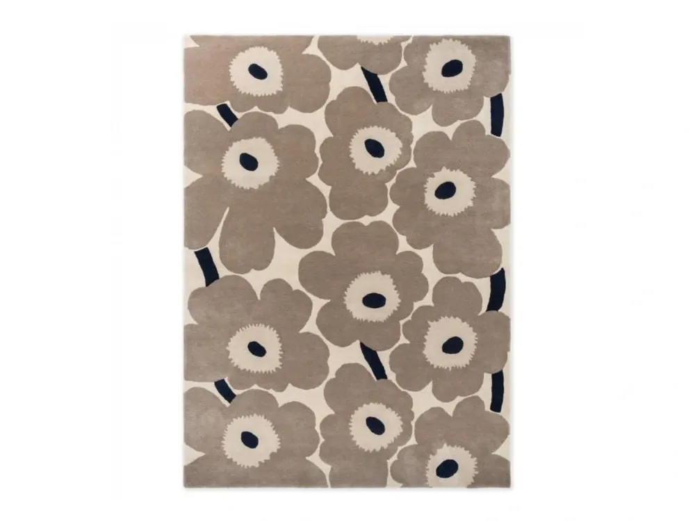 Víkendová Akce Designový vlněný koberec Marimekko Unikko šedý 132211 Brink & Campman