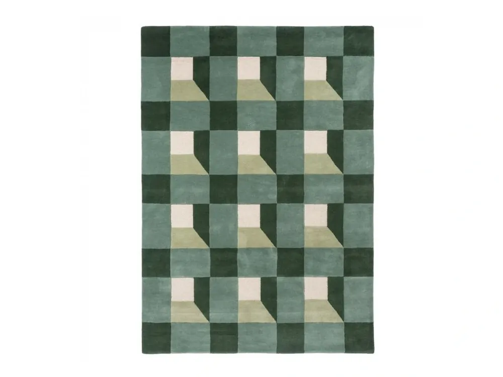 Vlněný kusový koberec Harlequin Blocks fern 141907 Brink & Campman Cenově Výhodný