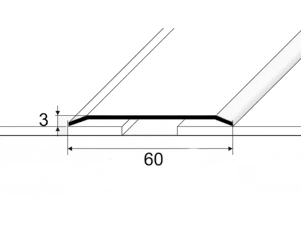 Přechodová lišta nerez 60 mm Nejprodávanější