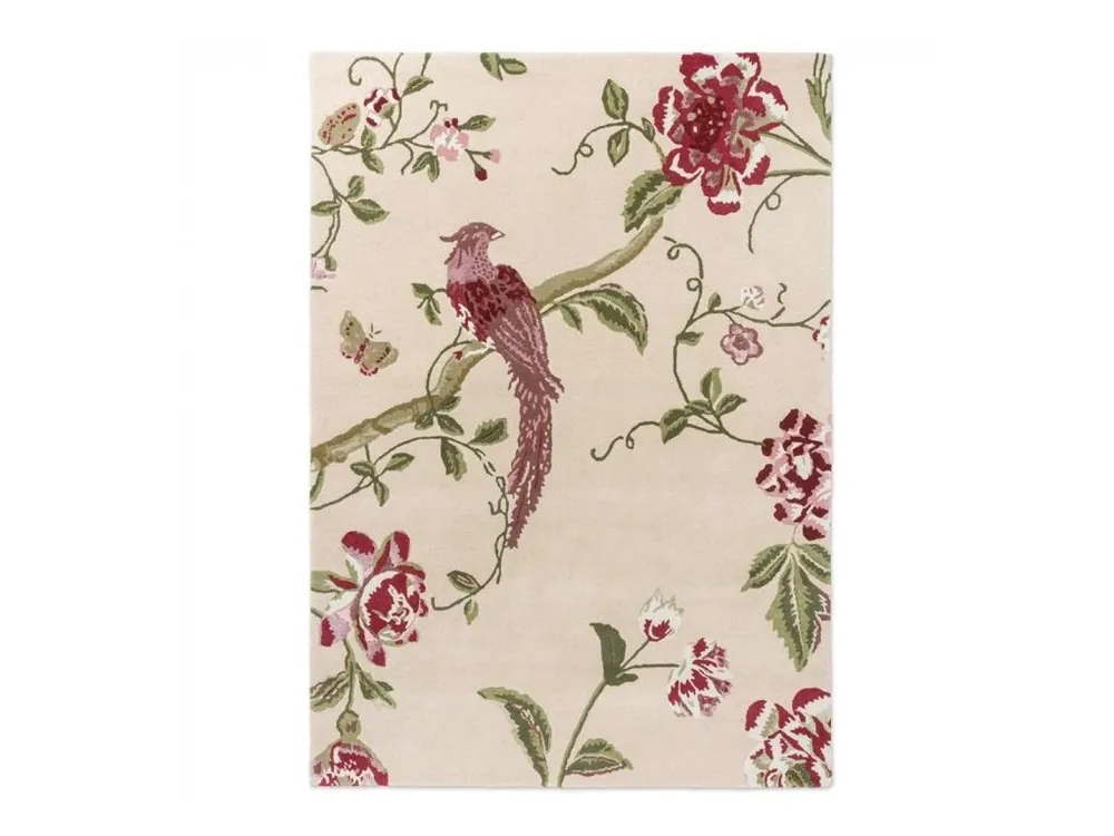 Květinový vlněný koberec Laura Ashley Summer Palace cranberry grape 081200 Brink & Campman Finální Výprodej