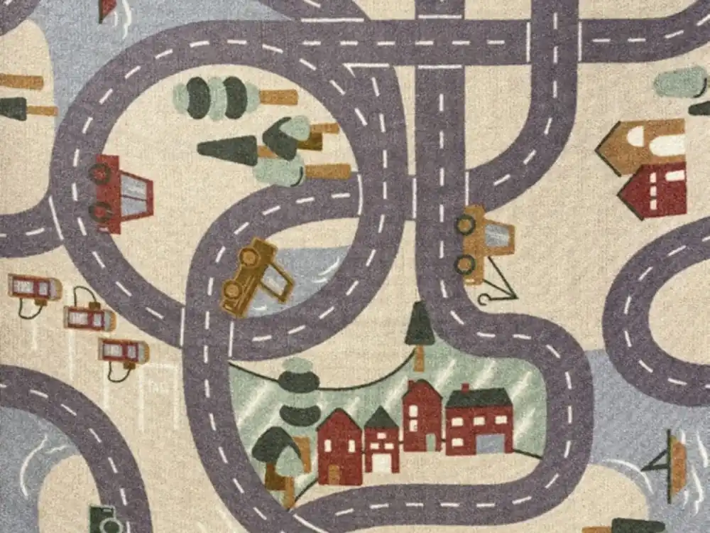 Dětský koberec A1 PLAY ROAD 8200 Akční Nabídka