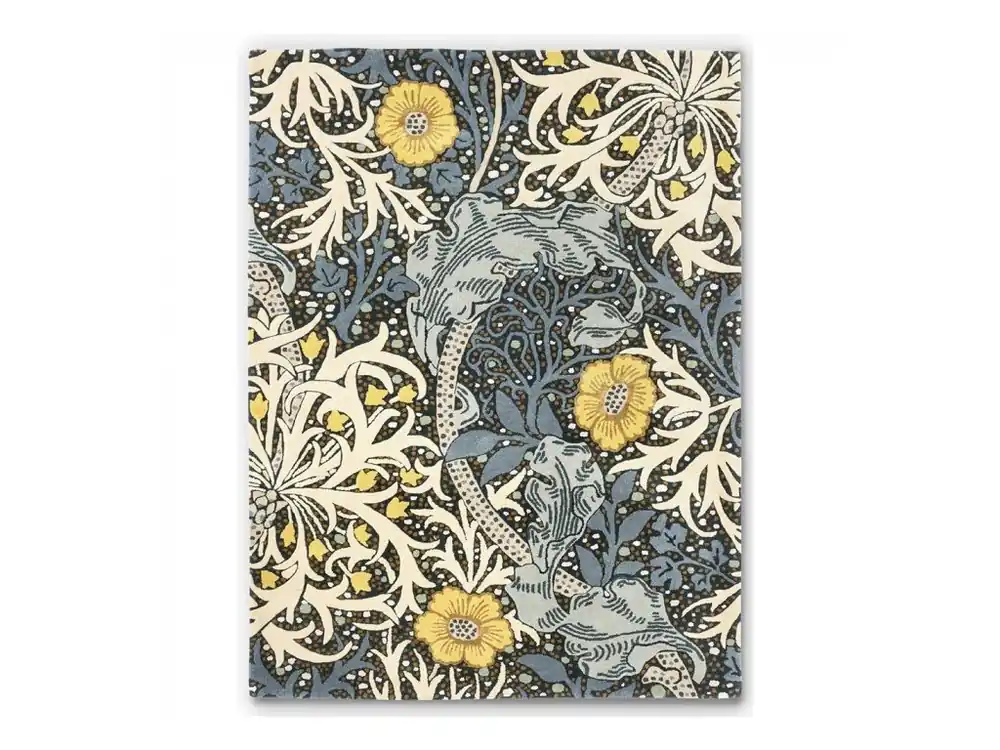 Ihned K Objednání Luxusní květinový koberec Morris & Co Seaweed teal 127008 Brink & Campman