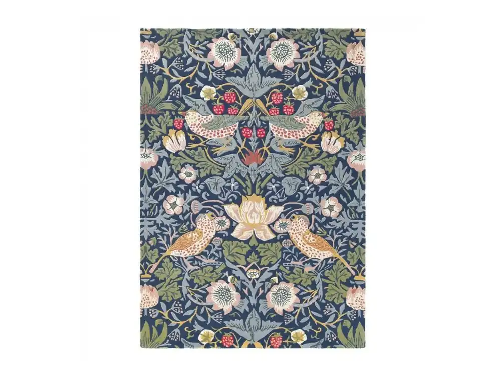 Poslední Šance Luxusní květinový koberec Morris & Co Strawberry Thief indigo 027708 Brink & Campman