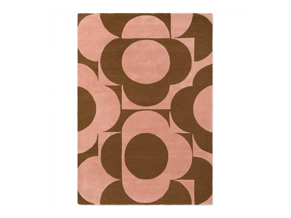 Zlevněný Moderní kusový koberec Orla Kiely Prism Flower pink-terracota 158002 Brink & Campman